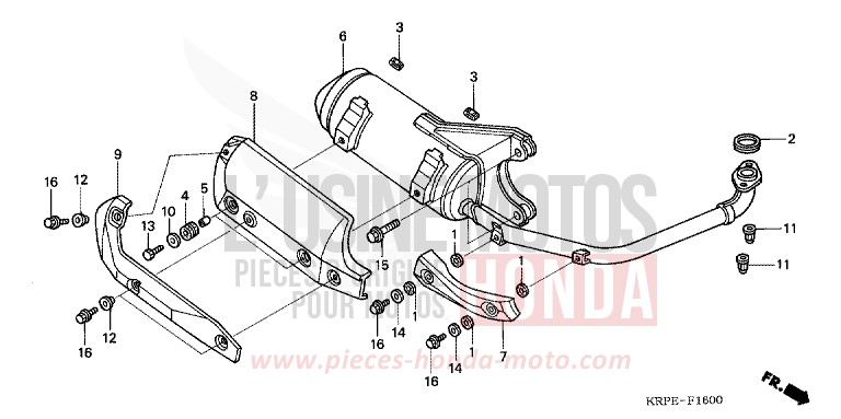 EXHAUST MUFFLER for SCV LEAD GENY GRAY METALLIC (NHA04) from 2005